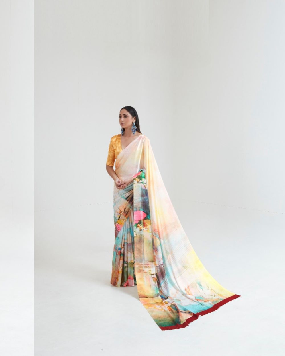 Crepe Satin Saree