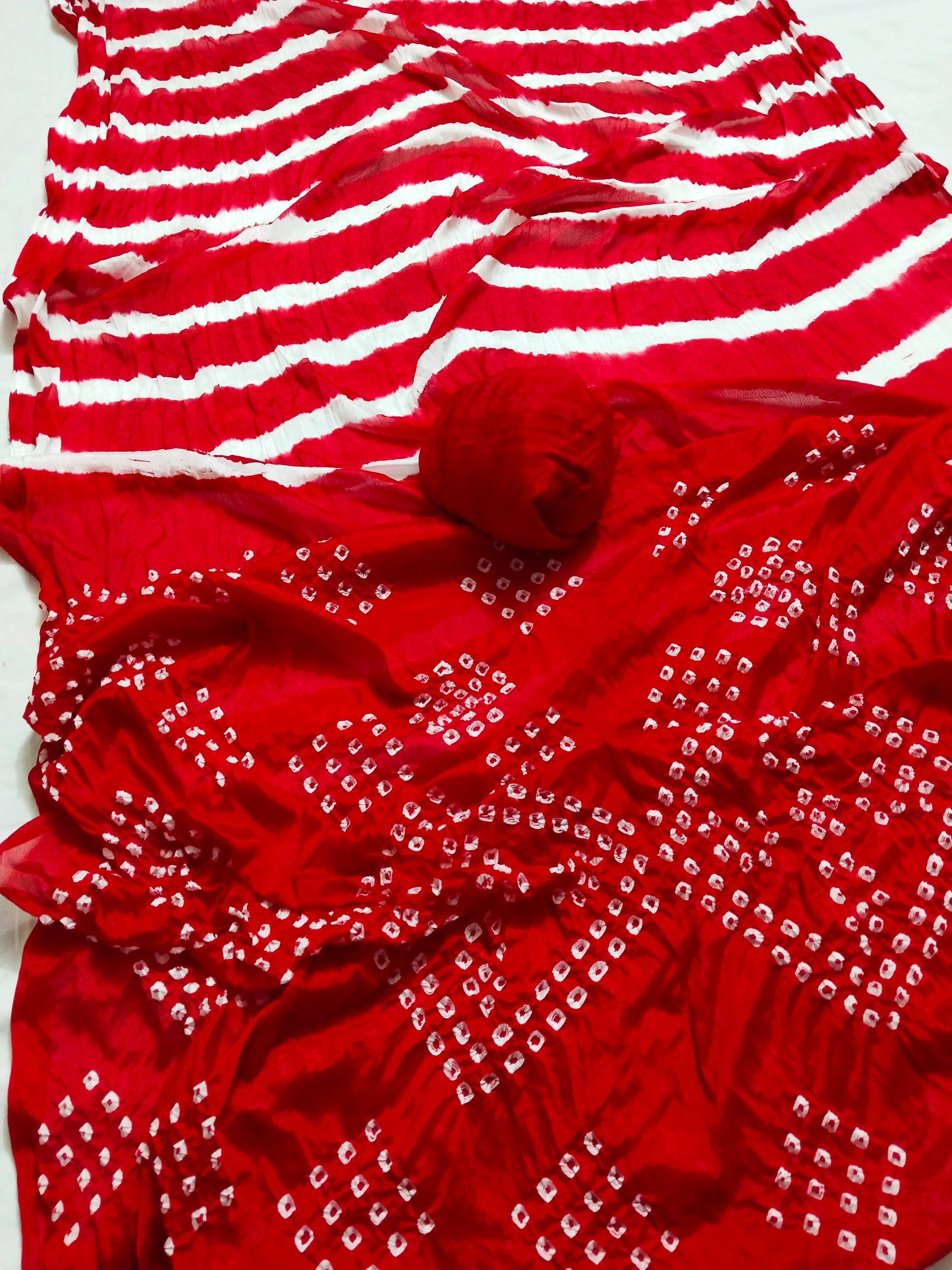 Saree Leheriya Chinon Silk
