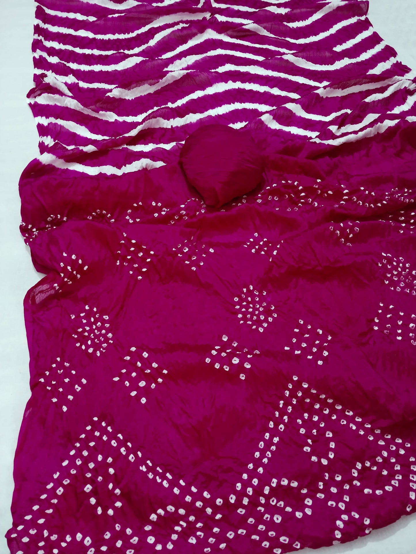 Saree Leheriya Chinon Silk