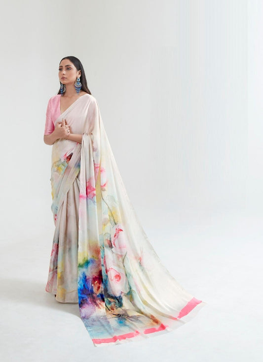 Crepe Satin Saree