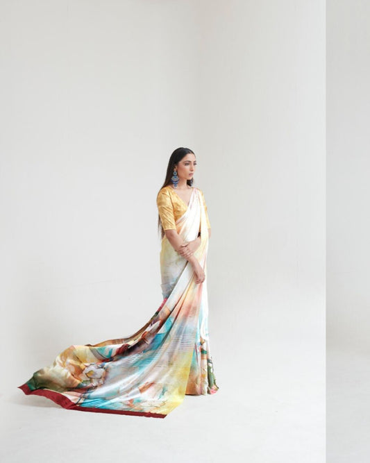 Crepe Satin Saree