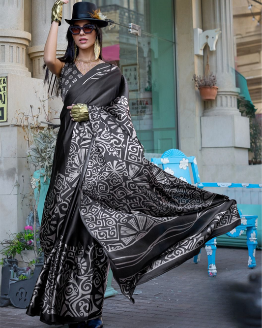 Crepe Satin Saree