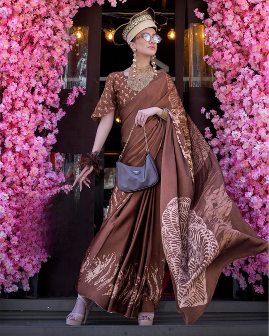 Crepe Satin Saree