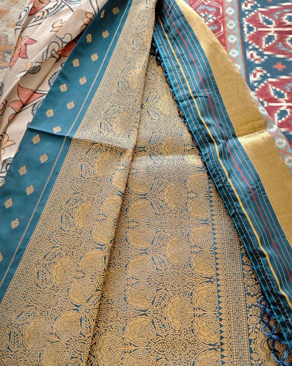 Saree Kalamkari Patola Tussar Silk