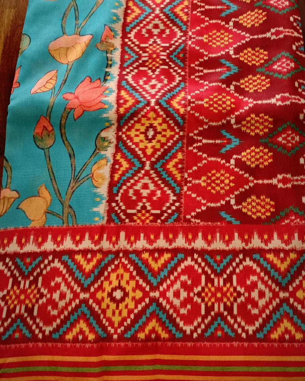 Saree Kalamkari Patola Tussar Silk