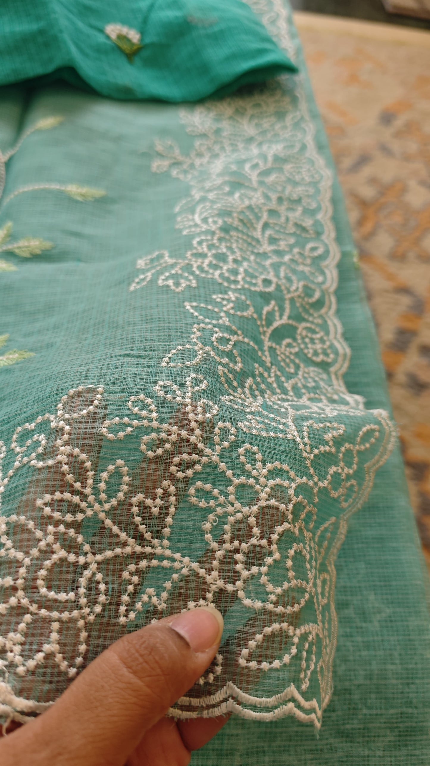 Saree Kota Doriya Chikankari