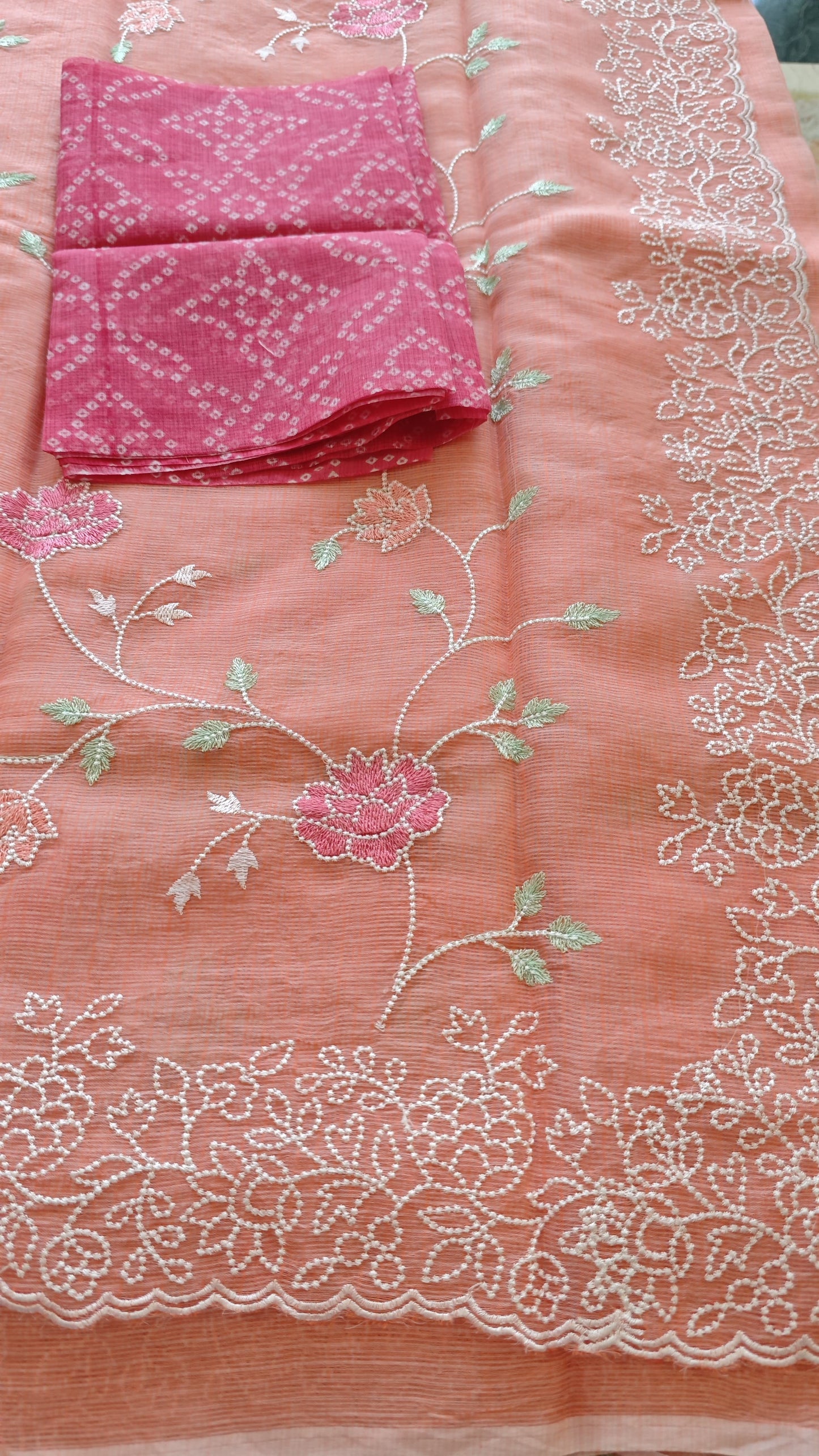 Saree Kota Doriya Chikankari