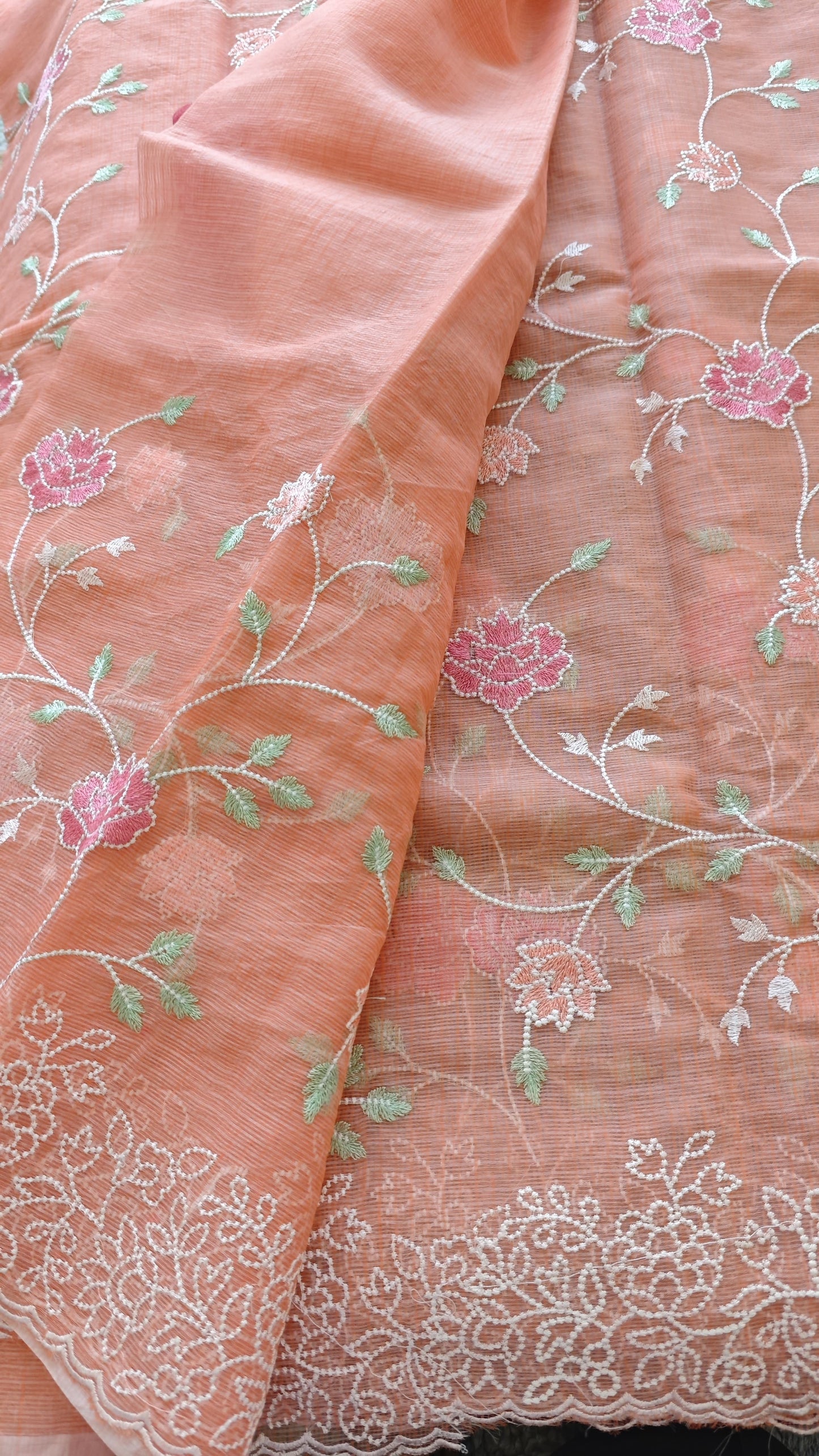 Saree Kota Doriya Chikankari