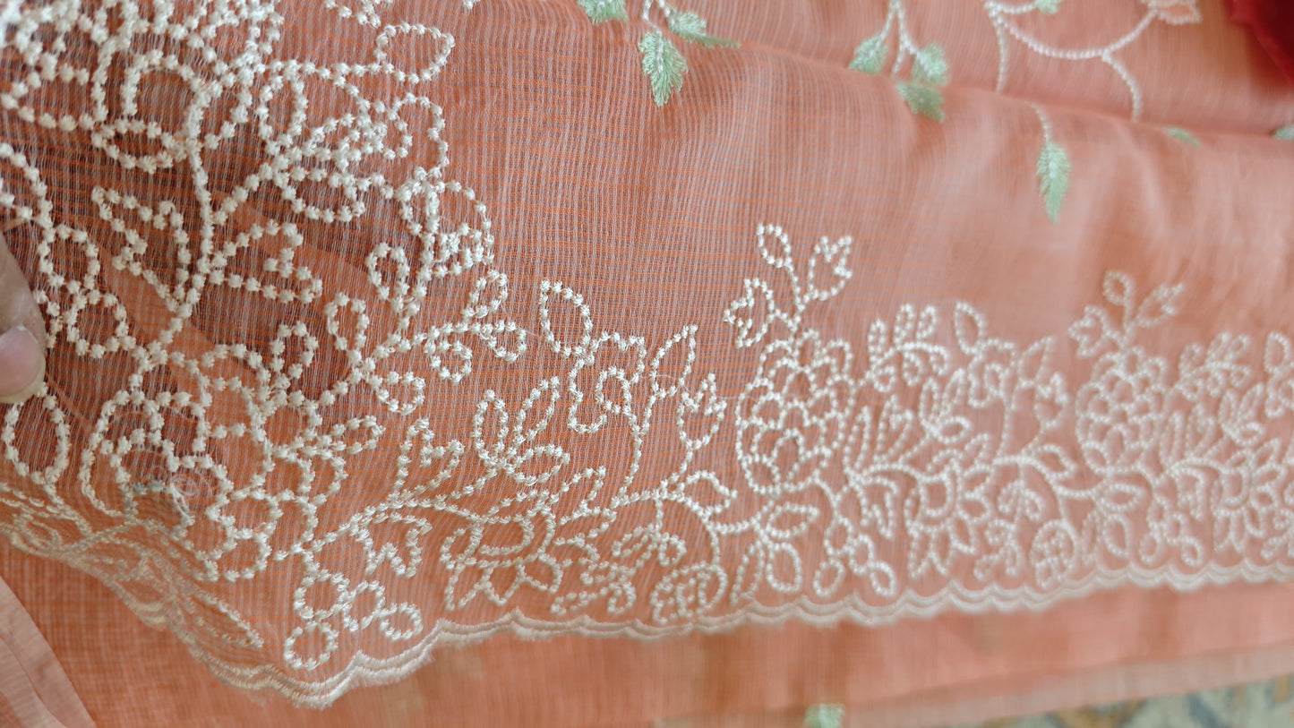 Saree Kota Doriya Chikankari