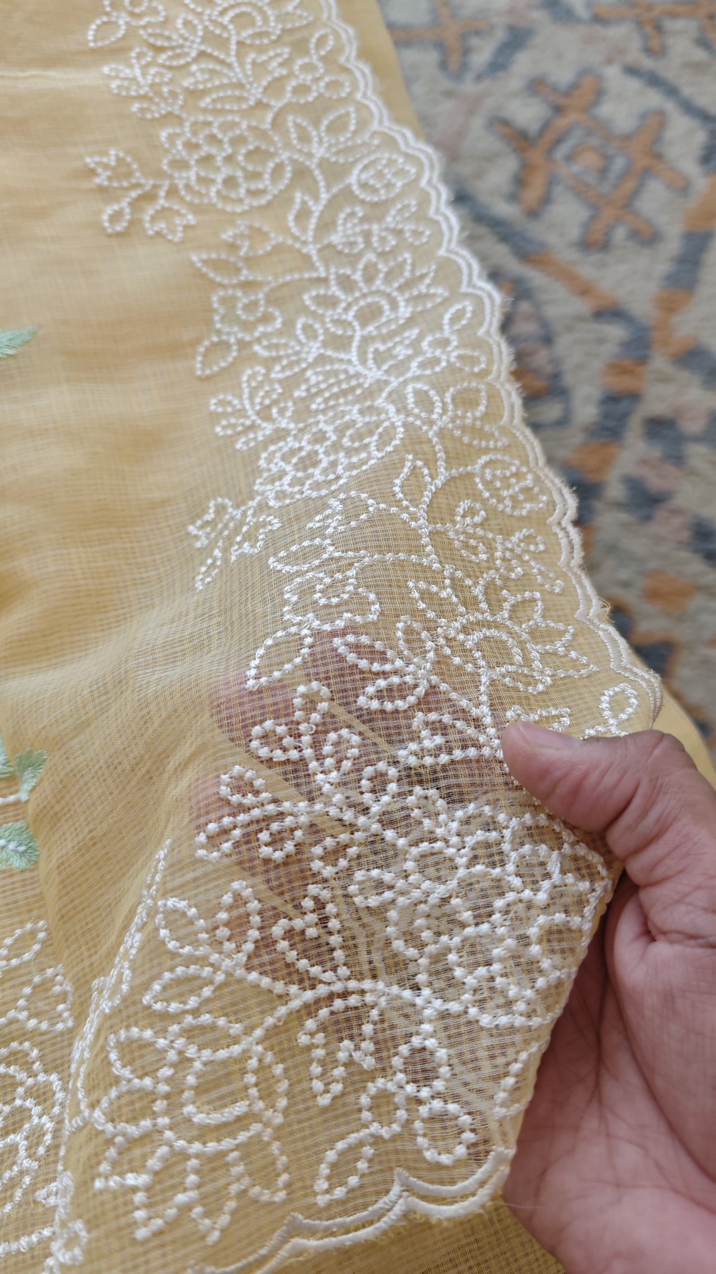 Saree Kota Doriya Chikankari