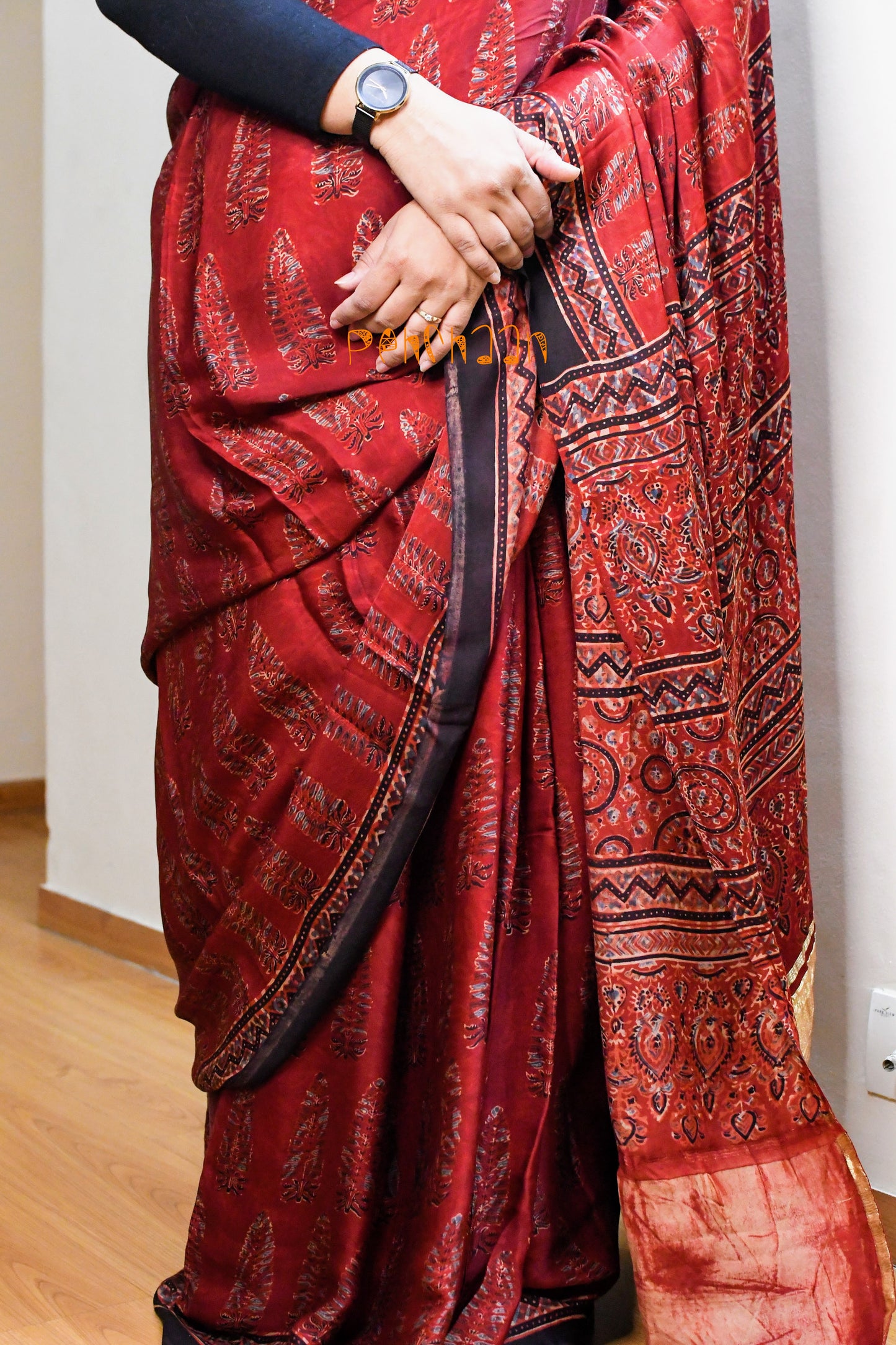 Saree Ajrakh Modal Silk