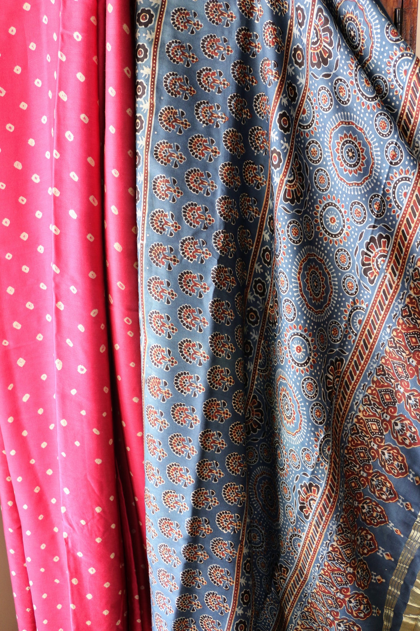 Saree Ajrakh Bandhani Gajji Silk