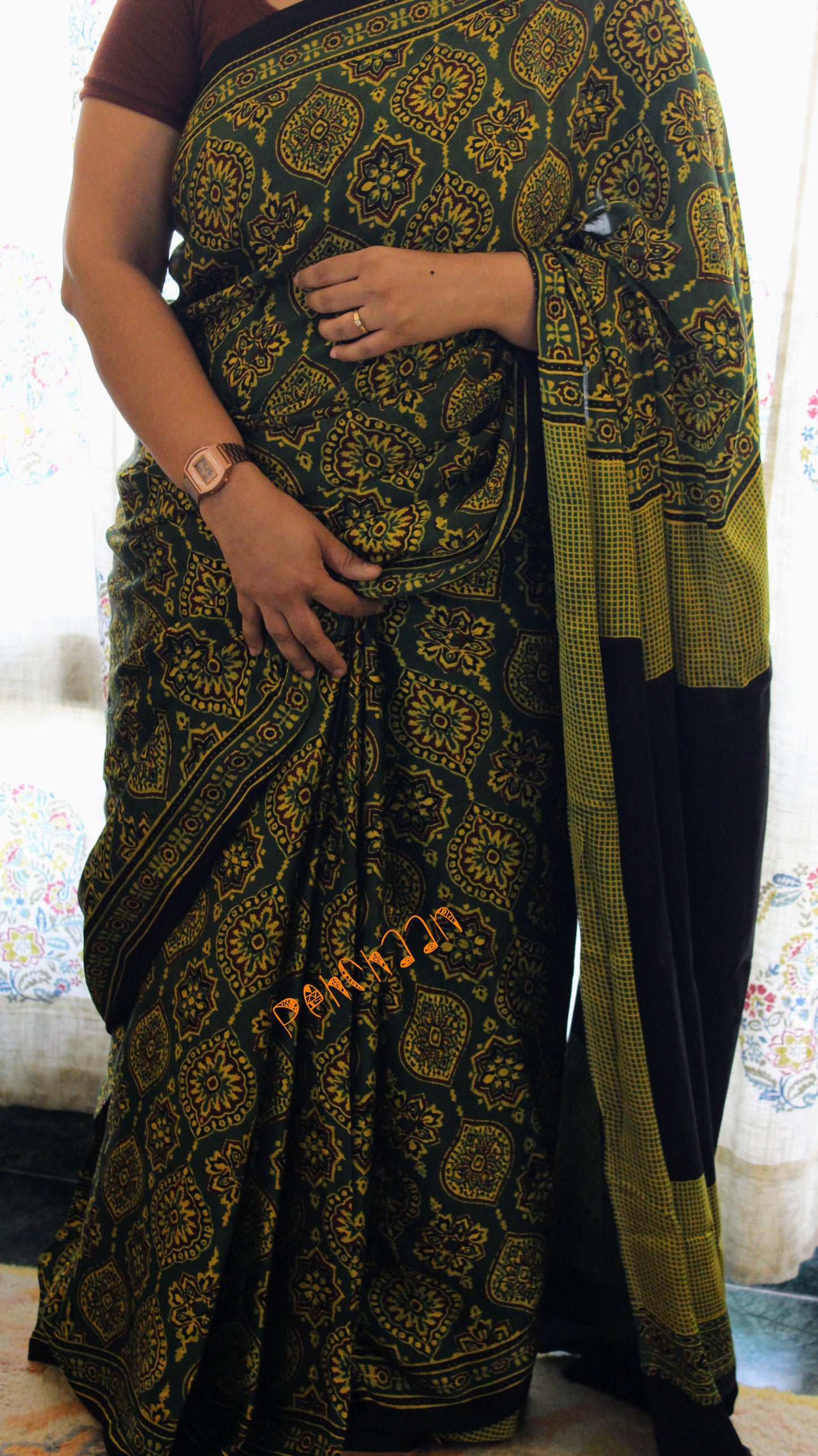 Saree Ajrakh Modal Silk