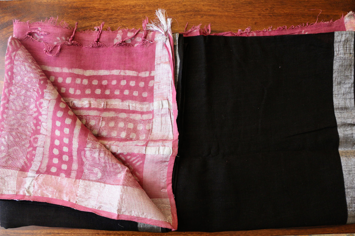 Saree Khadi Linen Cotton