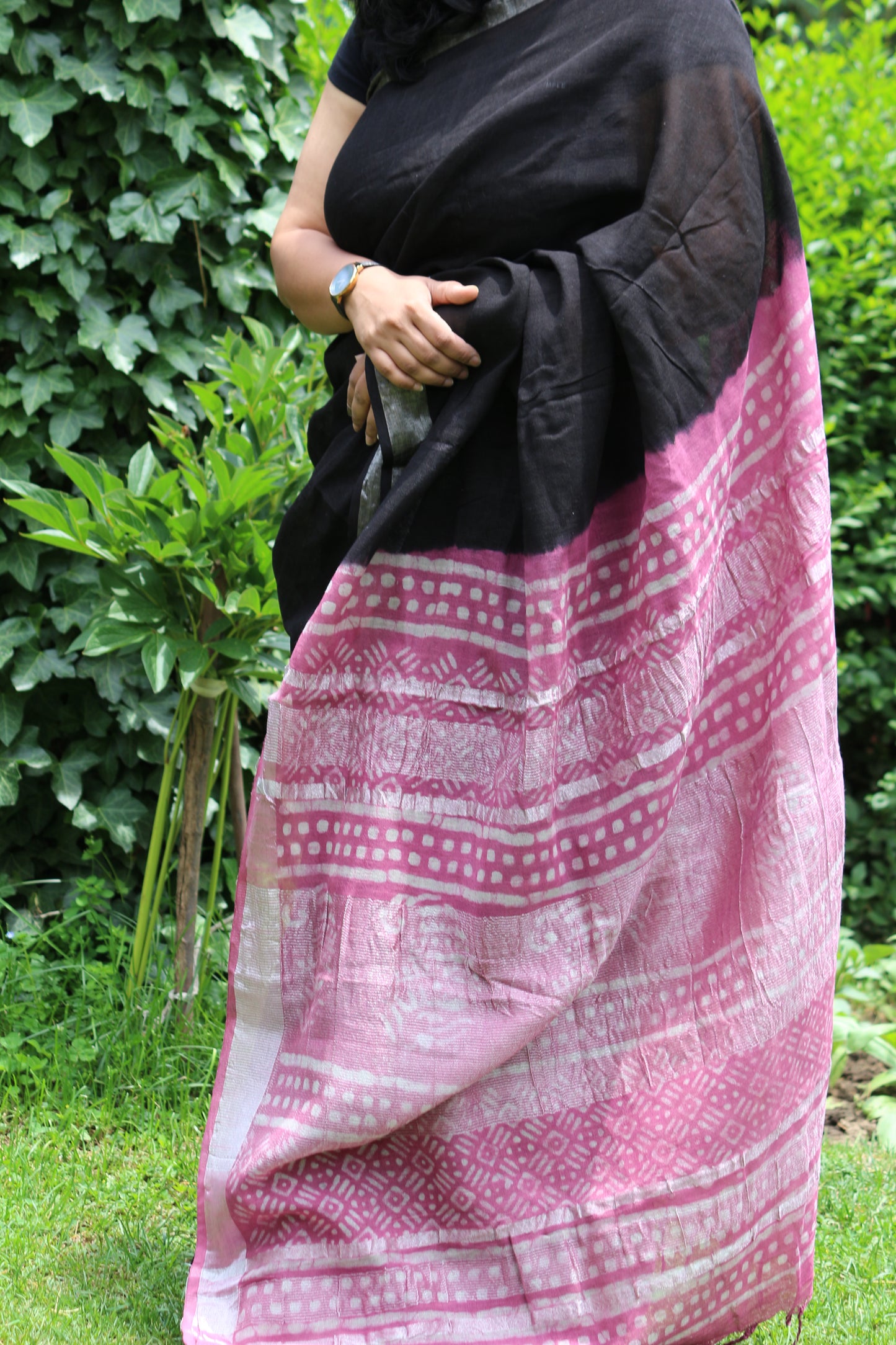 Saree Khadi Linen Cotton