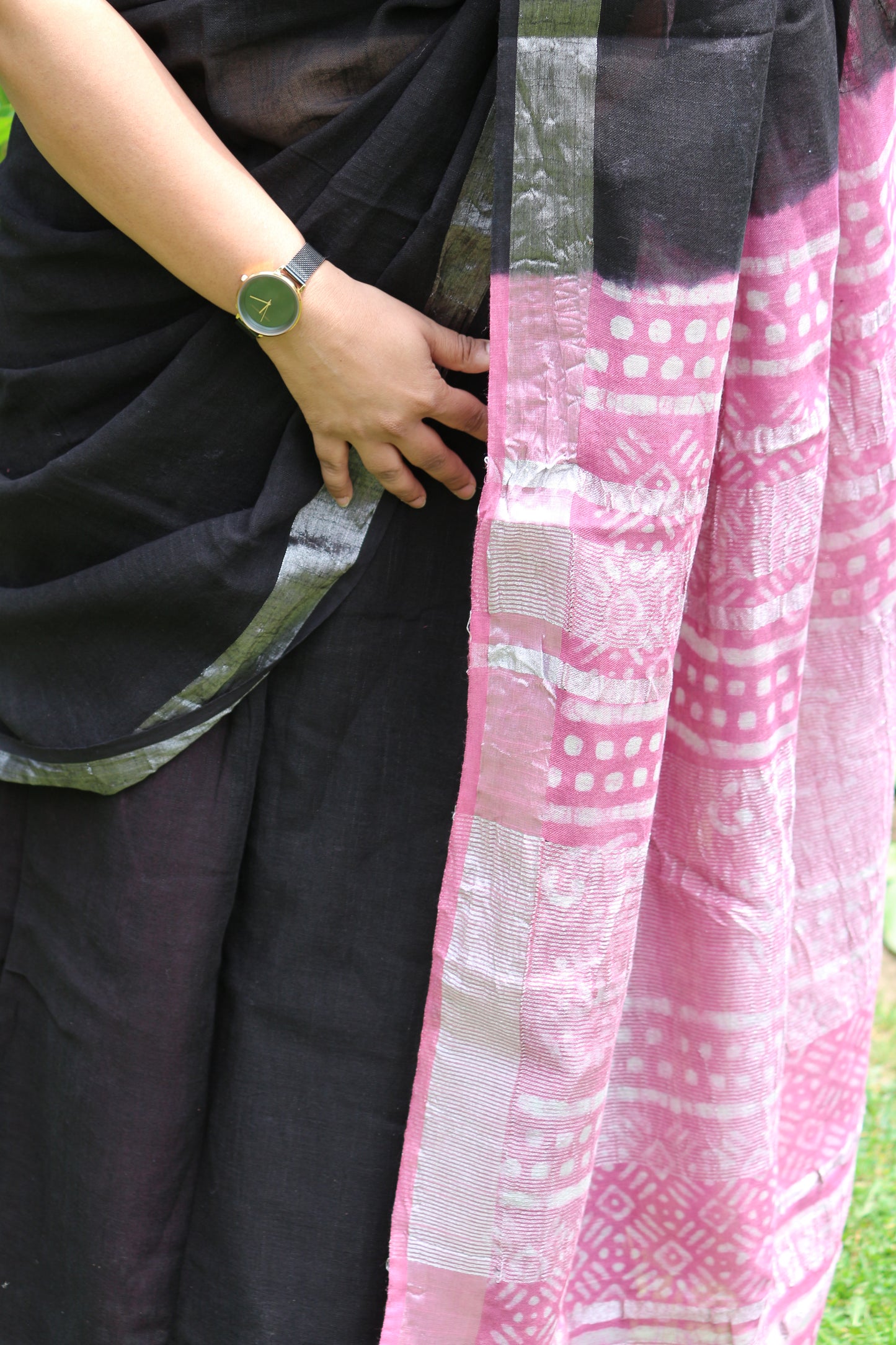 Saree Khadi Linen Cotton