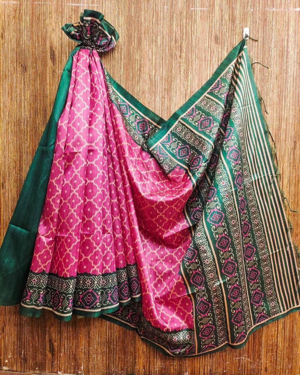 Tussar Silk Ikkat Patola Saree