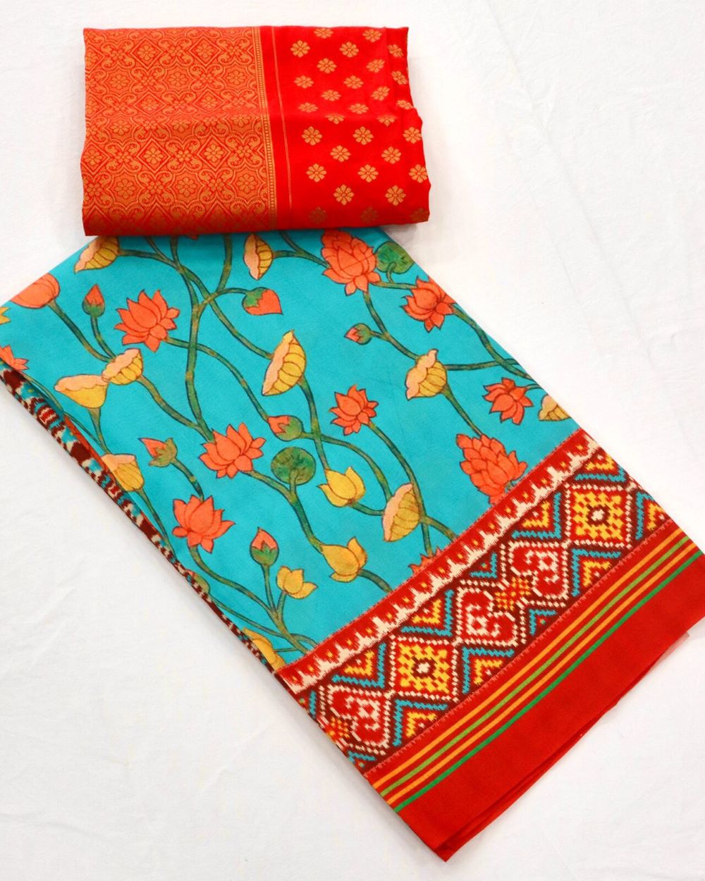 Saree Kalamkari Patola Tussar Silk